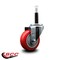 Service Caster 3.5'' Red Poly Wheel Swivel 3/4'' Expanding Stem Caster SCC-EX20S3514-PPUB-RED-34 - alternate 3
